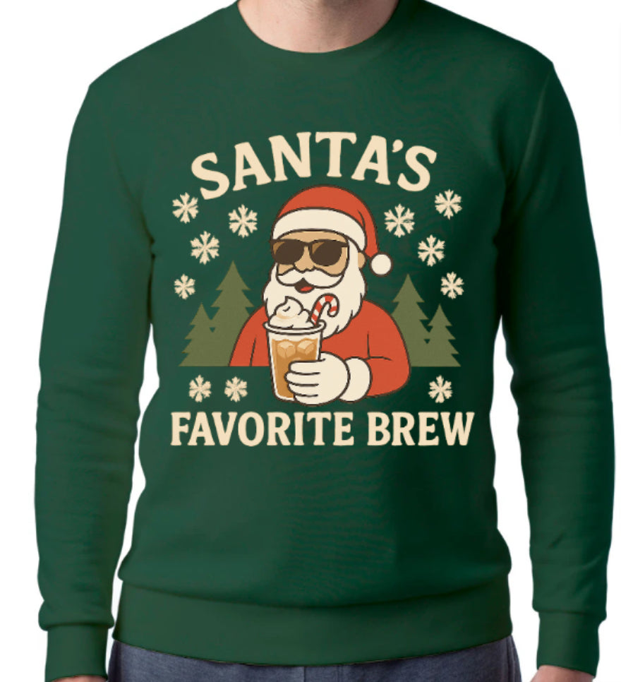 Santa’s Favorite Brew! Crewneck